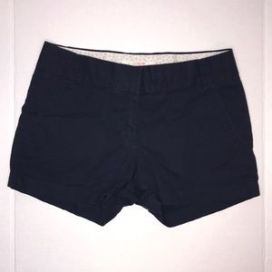 J. Crew Factory navy blue chino broken in shorts for women